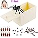 Laugwey Prank Props for Kids and Adults,Funny Prank Toys Lifelike Fake Cockroach/Simulation Fly/Rubber Millipedes/Spider Box Toy,Joke Prank Maker Fun Novelty Simulation Toys Gifts -31 Pack