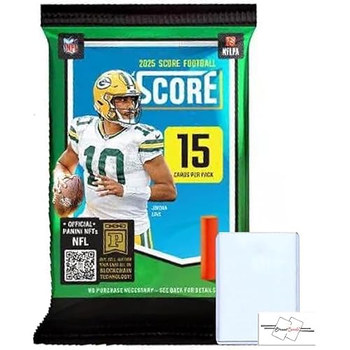 2025 Score Football NFL Blaster Pack with 15 Trading Cards + Toploader + StreetCards Magnet!