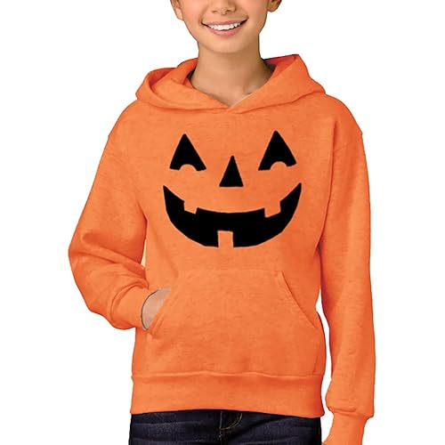 Remimi Unisex Kids Hoodie with Kangaroo Pocket Solid Color Sweatshirt