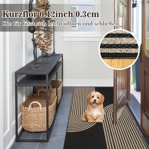 TUKDAK Weben Teppich Läufer Flur rutschfest 80x200cm, Waschbar Küchenteppich, Flurläufer Modern, Teppichläufer, Küchenläufer, Flur Teppich… – Ansicht 5