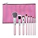 Produktbild Make-Up-Set Bürste 8 Stück Professionell Blush Contour Eye Shadow Foundation Brow Pinsel Mit Reißverschluss Stoffbeuteln,2