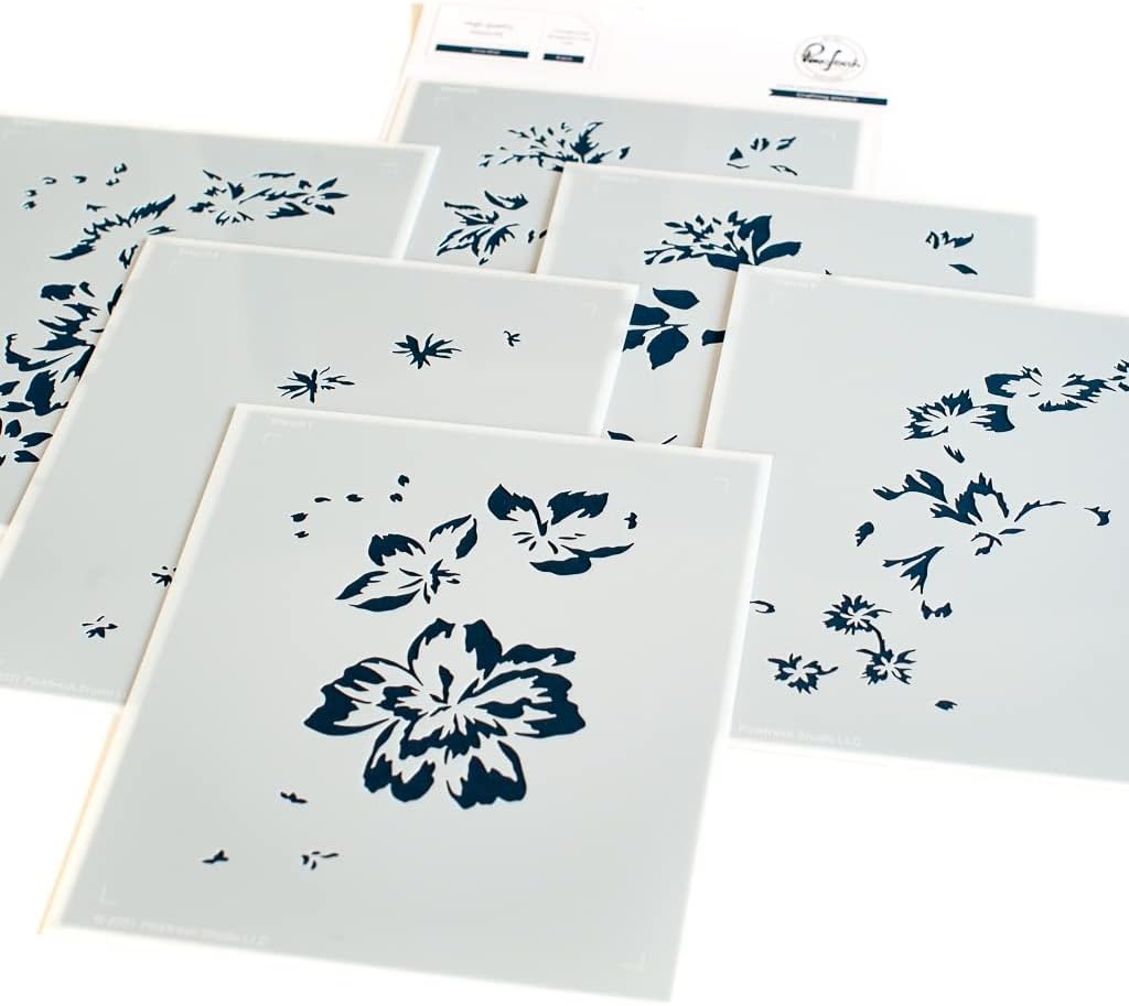 PINKFRESH STUDIO Grow Wild Layering Stencils 4.25X5.25 6/Pkg