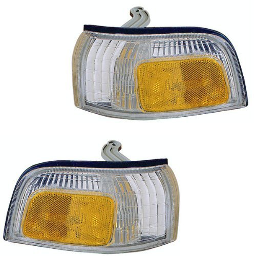 1990-1991 Honda Accord Corner Park Light Turn Signal Marker Lamp Pair Set Right Passenger AND Left Driver Side (91 90)