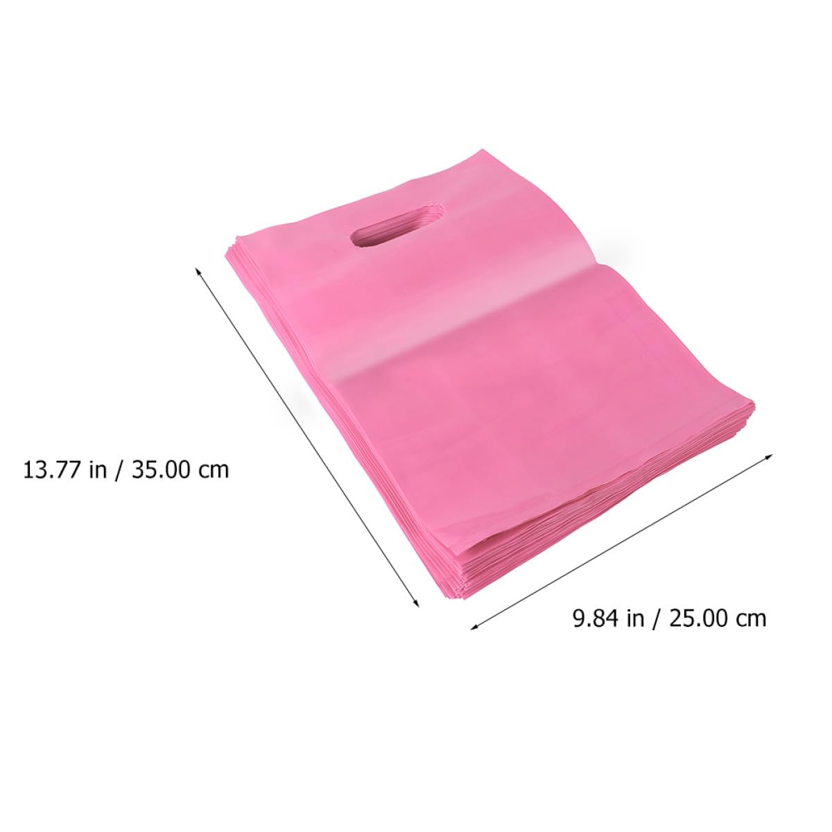 ULTECHNOVO 100 Stück Tragbare Kunststoff Flachbeutel für Kosmetik Leicht und Kreativ Rosa Farben für Heim und Partydekoration