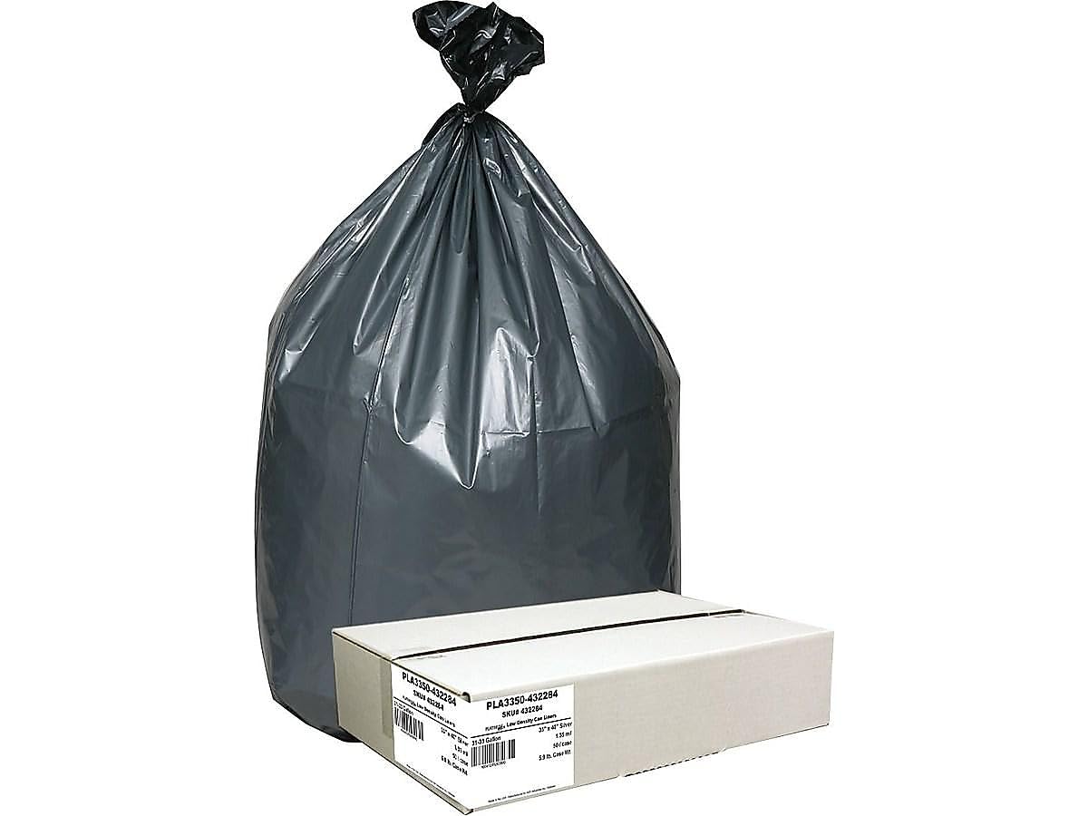 Webster Silver / Black / 33.0 gallons / 50 Trash Bags
