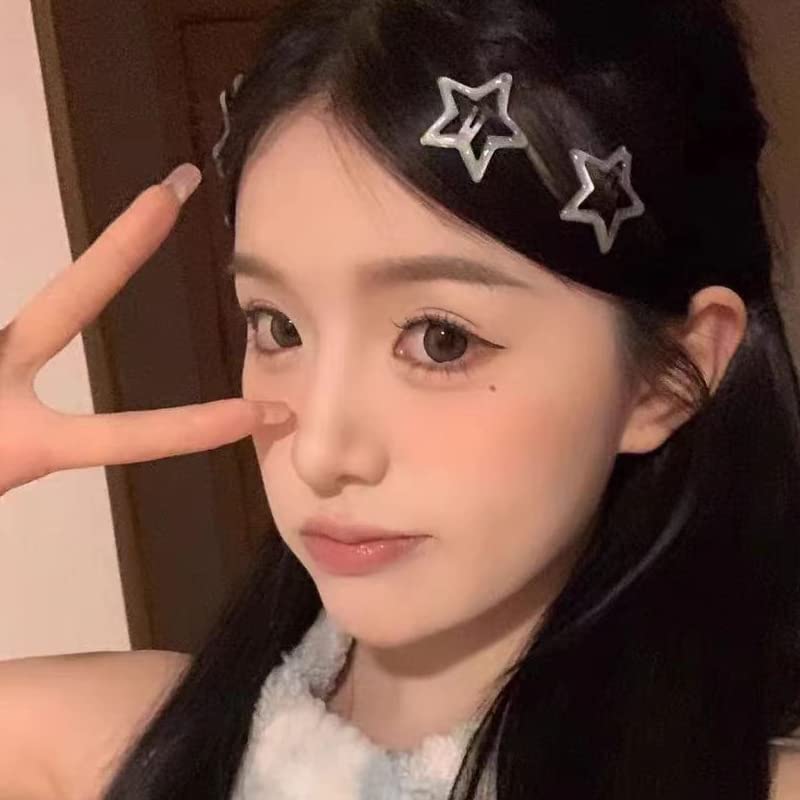 Miniatura 3 de Pinzas para el cabello Y2K de color plateado, 10 piezas, para mujeres y niñas, 10 piezas, accesorios para el cabello de los años 2000, pinzas