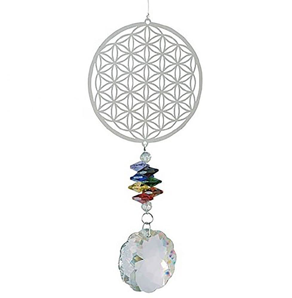 Campana A Vento In Cristallo Verde Nature's Melody - Per Esterni E Giardino