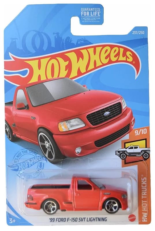 Image of Hot Wheels 99 Ford F-150 SVT Lightning HW Hot Trucks Ages 3 and Up 237 /250 (Red)