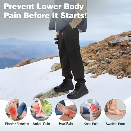 Men's Orthopedic Diabetic Winter Boots: Wide Toe Box Dress Comfortable Arch Support Plantar Fasciitis Leather Oxfords Walking Shoes, Casual Warm Ankle Mid Boots for Foot and Neuropathy Pain Relief4