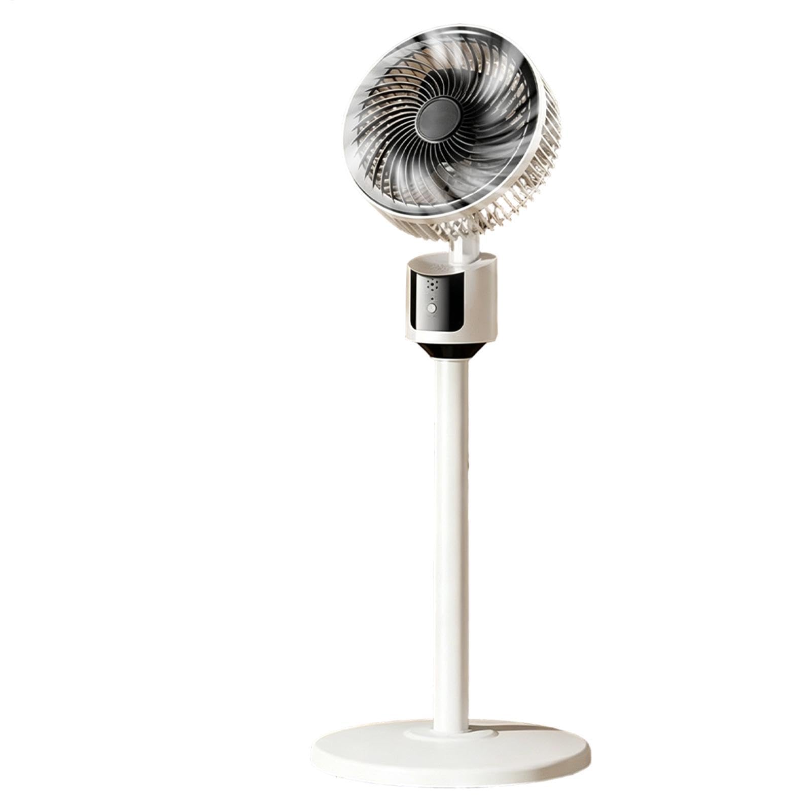 Standing Fan - 3-Speed Floor Mounted Cooling Fan, USB Powered Oscillating Air Circulator, Ultra Quiet Sound | Powerful Airflow Solution for Bedrooms Offices Living Spaces Camping