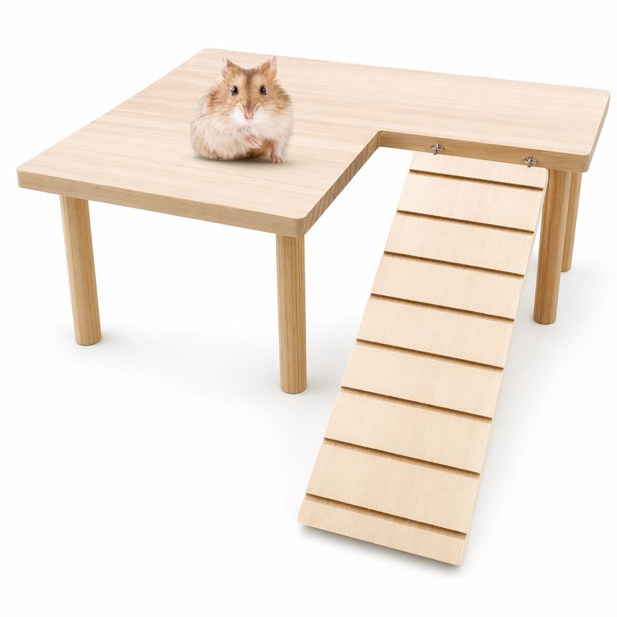 Amazon | Mewfotrey ハムスターロフト 飼育ケージ内装 木製