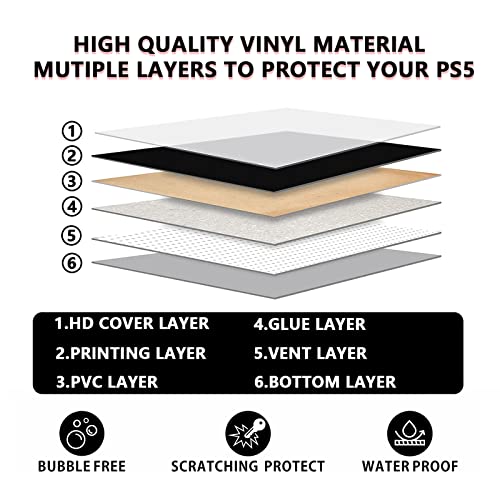 Anime P-S 5 Skin For Disc Version Scratch Proof Wearproof Vinyl Sticker Decal Cover For P-S5 Cd Edition Console And Controller #TOP6