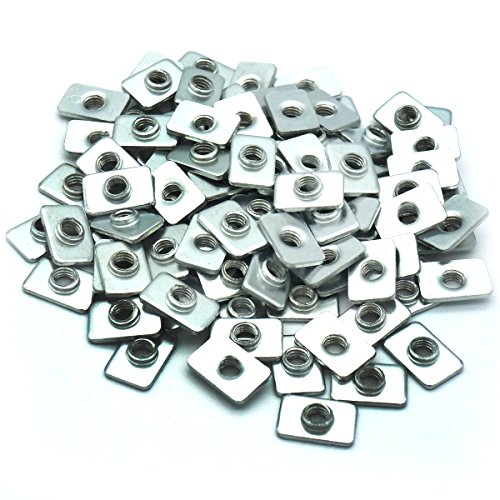 Pre-Assembly Square Nuts Flat M5 T Nut For 2020 Aluminum Extrusions Pack Of 100 #TOP4