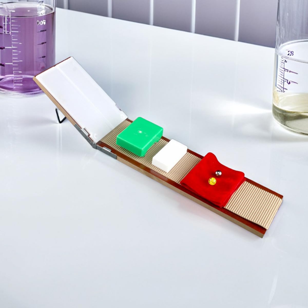 ORFOFE Kit di Fisica Sperimentale per Studenti Design Userfriendly in Plastico, Dispositivo Scientifico Versatile per Esperimenti di Movimento a Casa in Classe