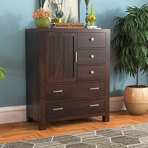 GateWay Furniture Rustic 5Drawer Chest of Drawers and Dresser with