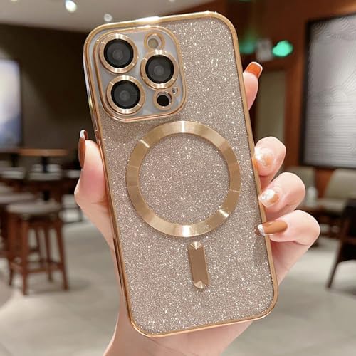 Coque paillettes iPhone 14 avec charge magnétique pour briller en soirée