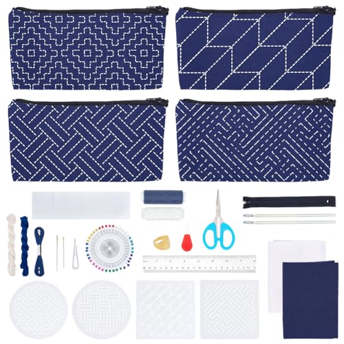 Idées cadeaux DIY avec ce kit Sashiko de sacs à broder soi-même