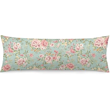 Floral Body Pillow Cover