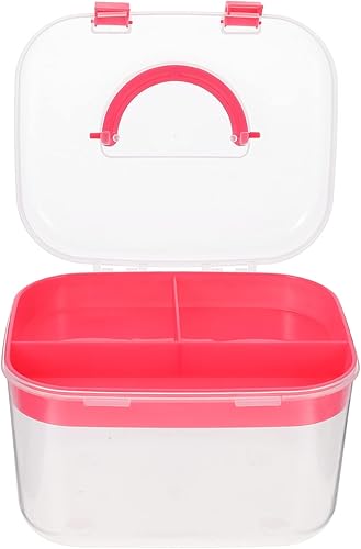 MILISTEN Caja de costura de plástico de doble capa, caja organizadora de contenedores de almacenamiento de plástico multiusos, caja organizadora de