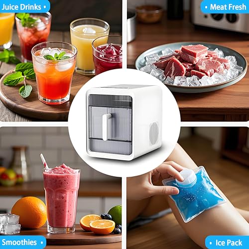 Máquina de hielo portátil de encimera 1.5L 12 cubos miniatura 7