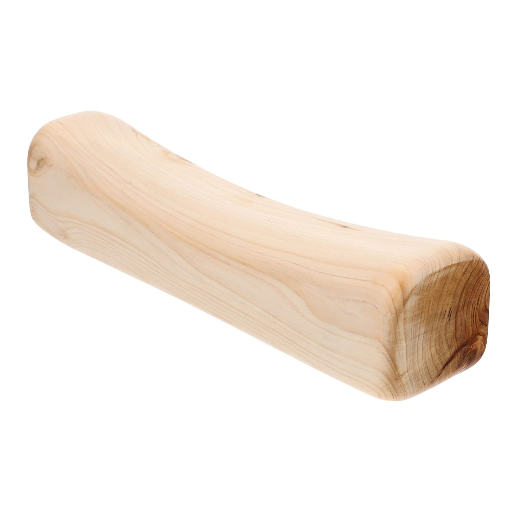 MAGICLULU Holzkissen aus Khaki Holz mit Glatter Oberfläche und Nackenstütze Kleines Nackenkissen für Massagegeschäft und Zuhause als Relax Kissen