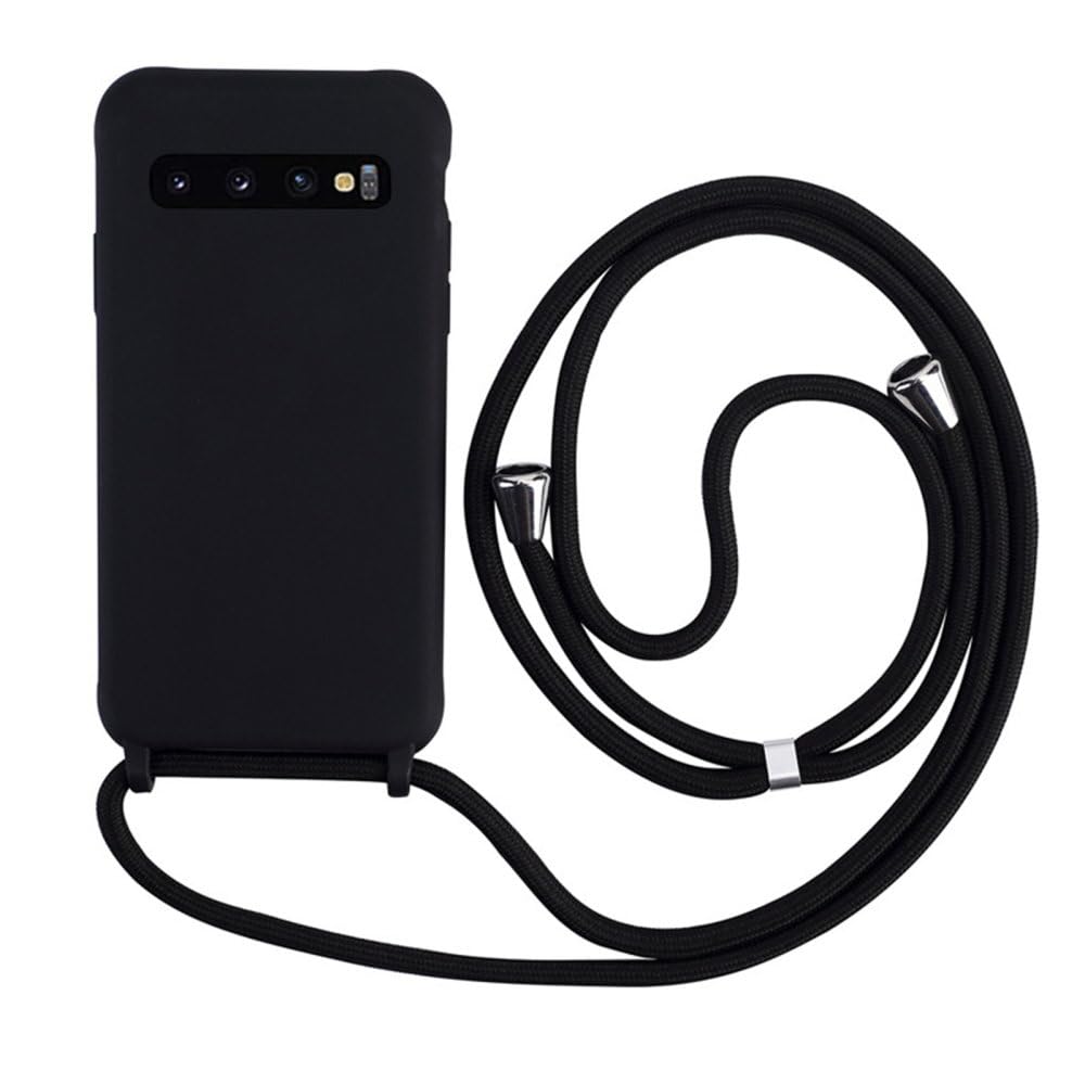 Étui Samsung S8 avec cordon sangle collier en silicone noir - 6