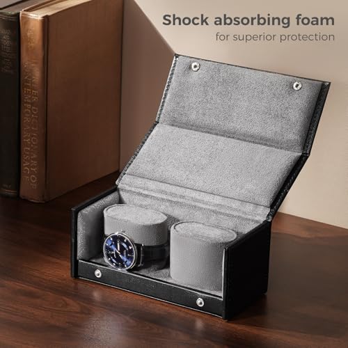 ProCase 腕時計トラベルケース 男女兼用 2スロットトラベルウォッチ