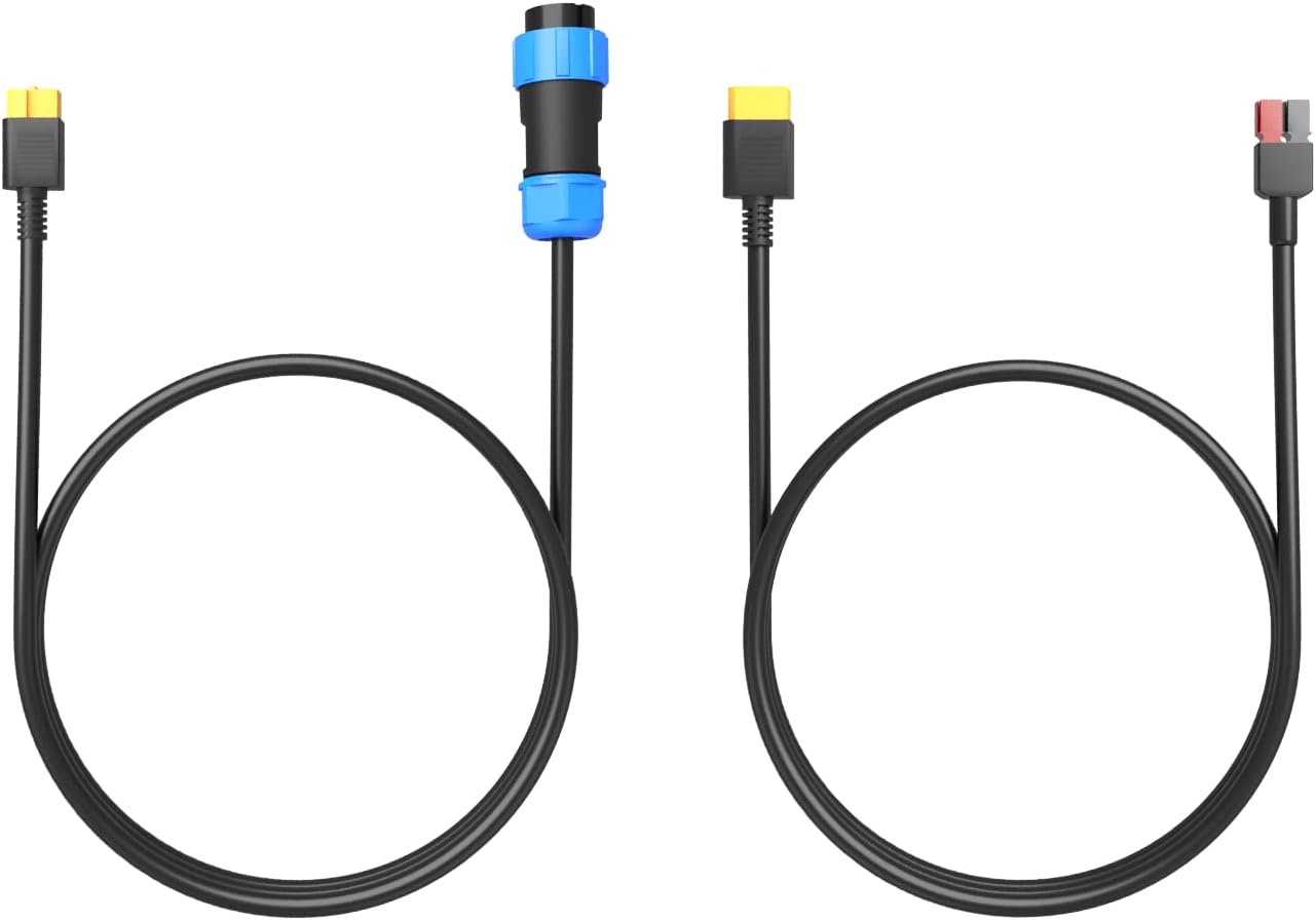 BLUETTI 12V/30A RV Cable - Aviation to XT60 & XT60 to Anderson (SPC45) Compatible with EP500/EP500Pro