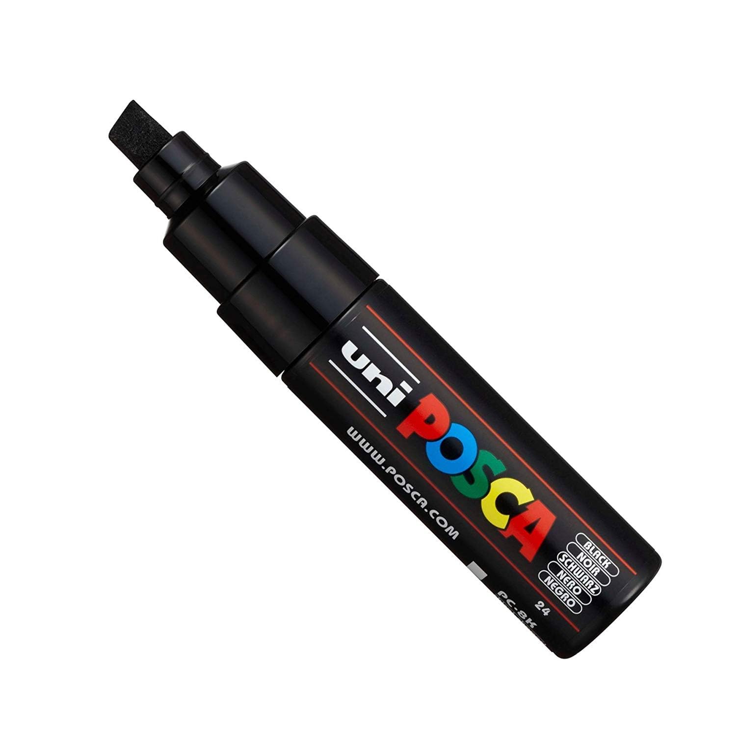 Posca Uni PC-8K Pluma de Pintura Arte Rotulador - Profesional 12 Juego de Bolígrafo - Extra Negro + Blanco