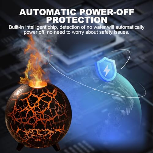 Difusor aromático eléctrico Humidifier Flame 200ML USB miniatura 3