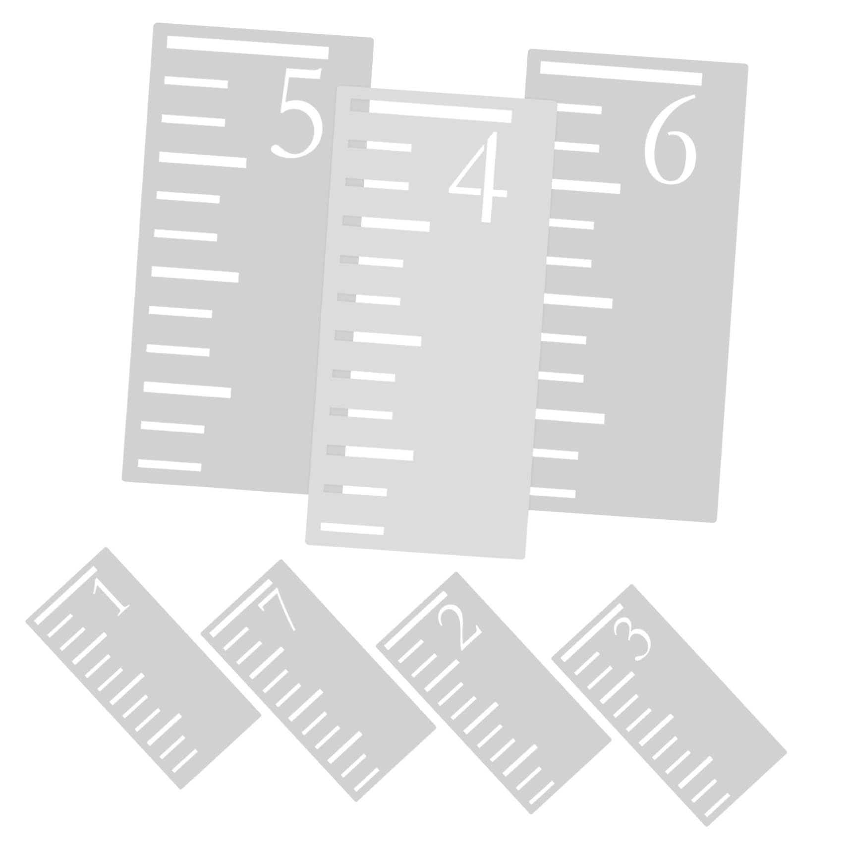 Operitacx DIY Country Home Decor Set Plastic Chart Ruler Stencils for Child Growth Chart