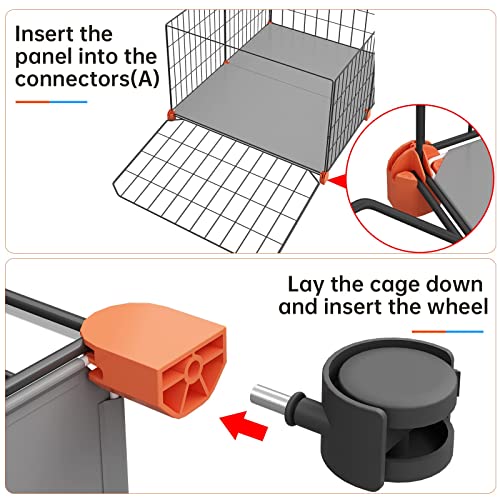 Eiiel 3-Tier Cat Cage Indoor Removable Kennels Detachable Metal Wirecat Playpen Crate Large Exercise Place Ideal For 1-2 Cat #TOP6