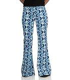 comycom  Comycom 70er Waves Blau Hippie Muster Schlaghose 38/36