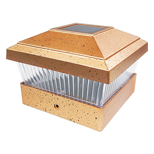image for iGlow 8 Pack Copper Outdoor Garden 5 x 5 Solar LED Post Deck Cap Squar