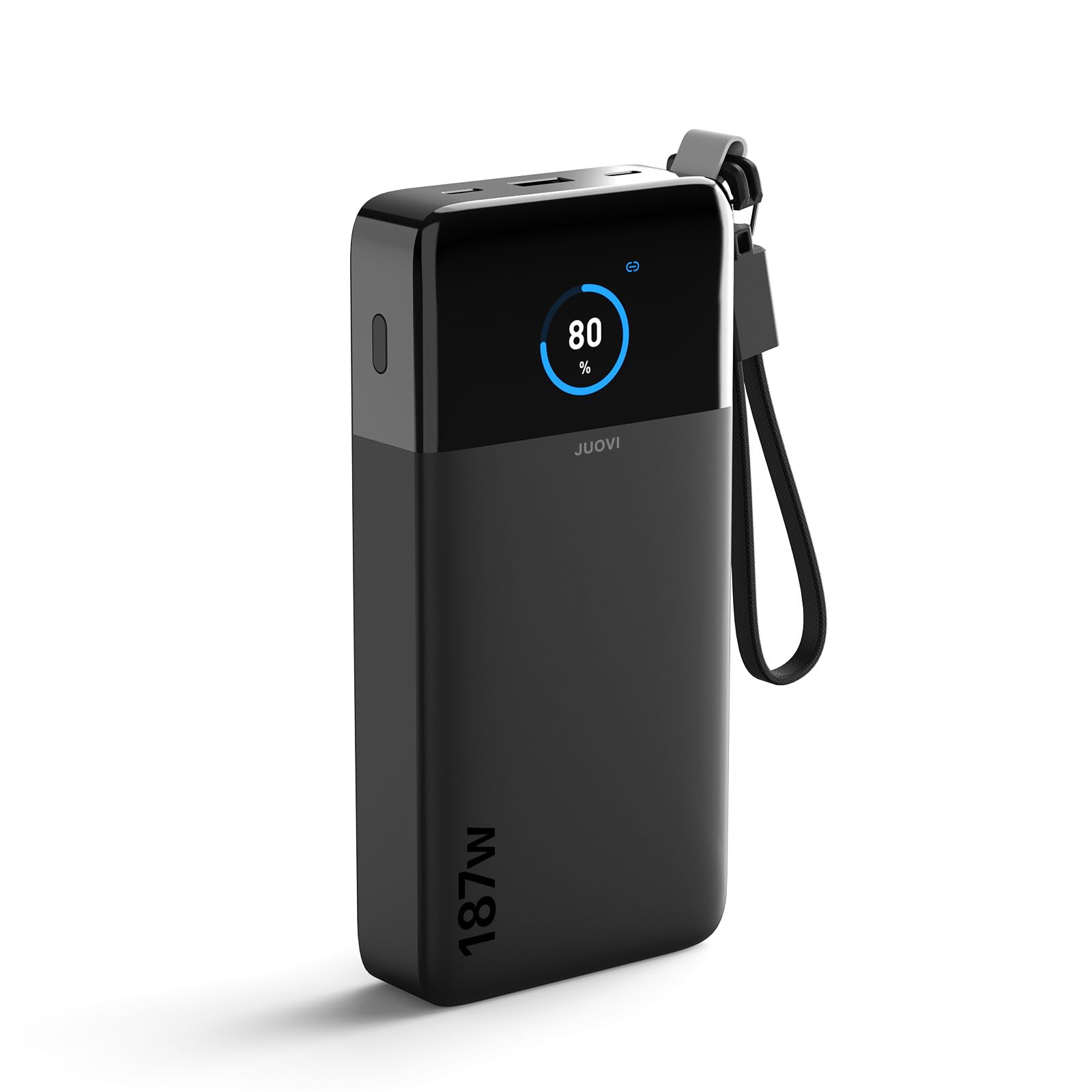 JUOVI 187W Laptop Power Bank 25000mAh Portable Charger with Detachable USB-C ...