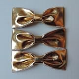 Maya Road BOW-2791 Shine Bows 2.5 in. X.8 in. 3-Pkg-Party Gold