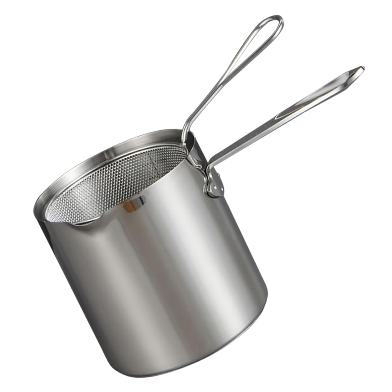 Hemobllo Japanese Cooking Appliances Deep Fryer Basket Stainless Steel Deep Frying Pot Kitchen Appliances for Cooking Fry Pan Basket