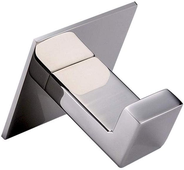 Self Adhesive 304 Stainless Steel Bathroom Square Towel Hook Sliver Chrome Finish Coat Hat Door Hook Hanger Bathroom Accessories,No Screw Need image 5