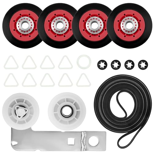 WPW10314173 MED5500FW0 MGDB835DW3 MEDB855DC4 MEDB855DC3 Dryer Repair Kit for Maytag Bravos XL Whirlpool Duet 4392067 Dryer Repair Kit and W10837240 Dryer Idler Pulley&661570V Belt&279640 Idler Pulley
