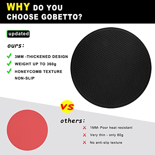 Multi-Purpose Silicone Mat, Heat Resistant, Bpa Free, Non Slip Microwave Baking Mat, Food Cover, Trviet, Splatter Guard, Drying Mat, 12 Inch Diameter, Set Of 2 (Black) #TOP3