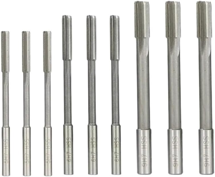 2.0-12mm HSS H7 Machine Reamer Set Straight Shank Milling Reamers Set Chucking Machine Cutter Tool(10pcs 3-12mm Set)