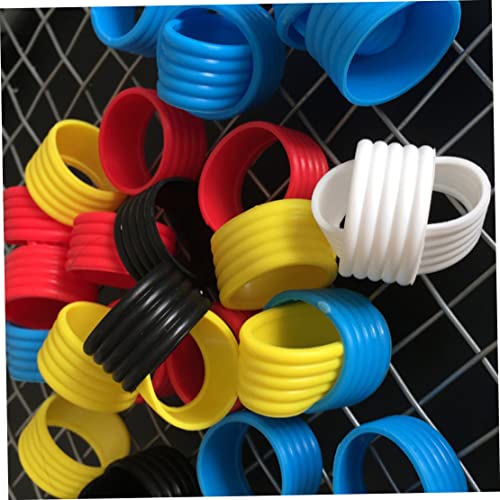 2pcs Tennisschläger Fix Ringe Gummi -Griffbänder Übergreifende Beschützer für Squash -Schläger Schwarz - Image 4