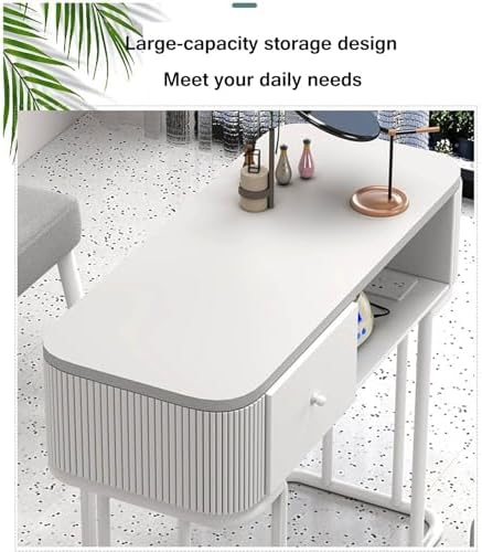 Professional Manicure Table Station - Nail Desk with Storage Drawers for Beauty Salon, Nail Art Equipment, Spa Essentials, and Organizing Supplies,Wooden Desktop,100 * 40 * 78cm