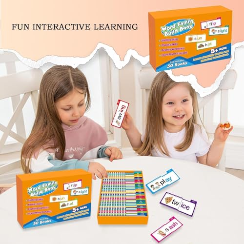 Tarjetas de palabras visuales y libro de rimas infantiles para aprender a leer 4