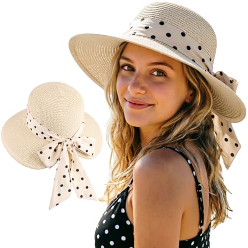 DRESHOW Sombrero de Playa para Mujer Plegable miniatura 1