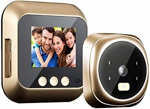 yeacher Campainha Visualizador de Porta Câmera de Porta Peephole Câmera de Porta Campainha com Visualização ao Vivo Sem Fio Disponível Foto Digital Porta Digital para Segurança Doméstica (sem