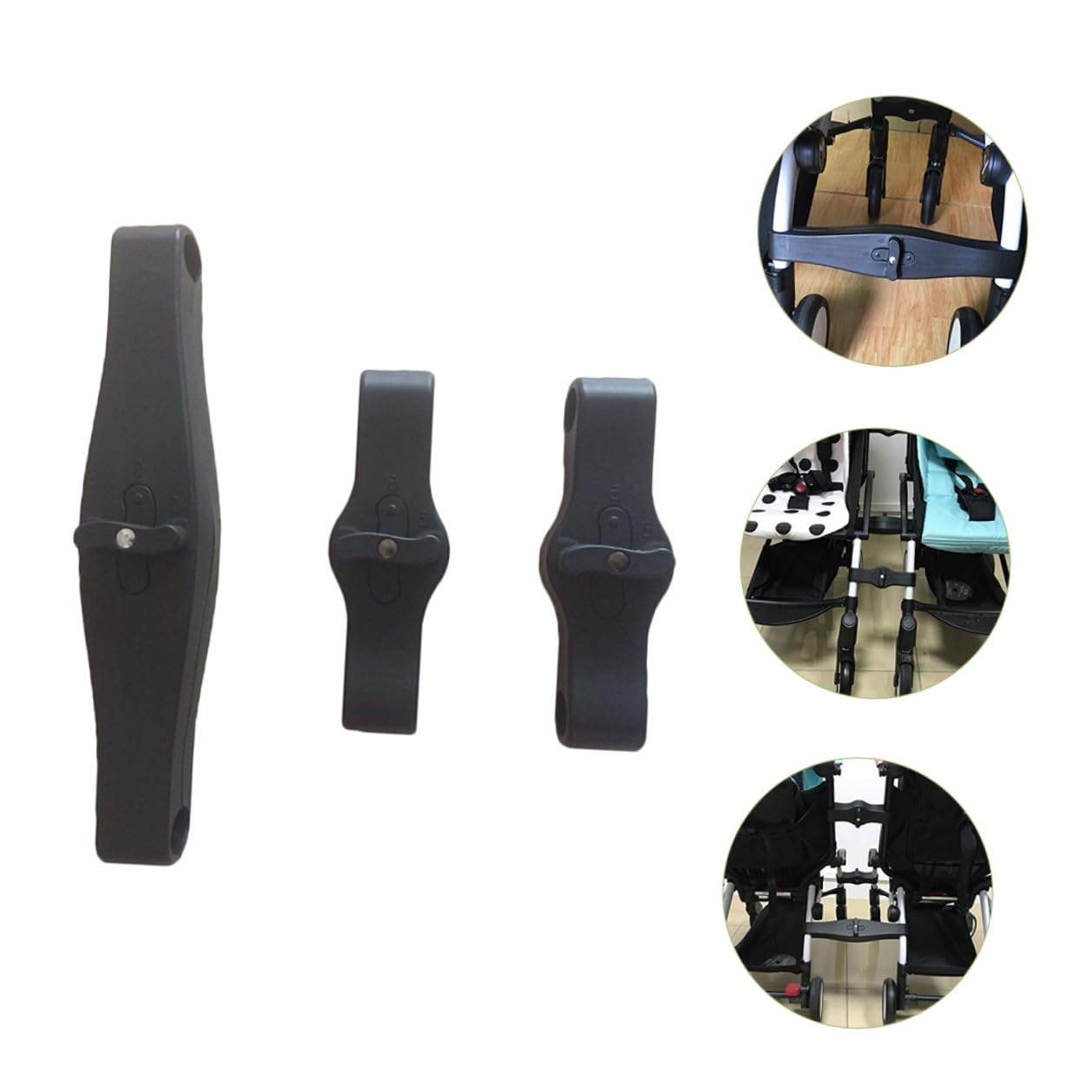 3pcs Twin Stroller Connector Lightweight PP Material Stroller Accessory for Connecting Double Effortlessly