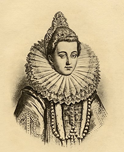 Louise De Lorraine-Vaudemont 1553-1601 Queen Of France 1575-1589 Wife Of Henri Iii Photo-Etching From An Old Portrait In The Louvre From The Book Lady Jackson S Works Viii The Last Of The Valois Ii