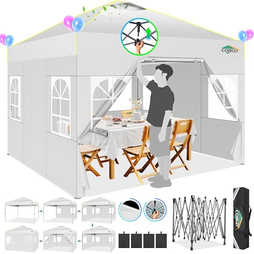 COBIZI Pavillon 3x3 Faltpavillon Wasserdicht Stabil Winterfest Partyzelt Faltbar,Einfache...