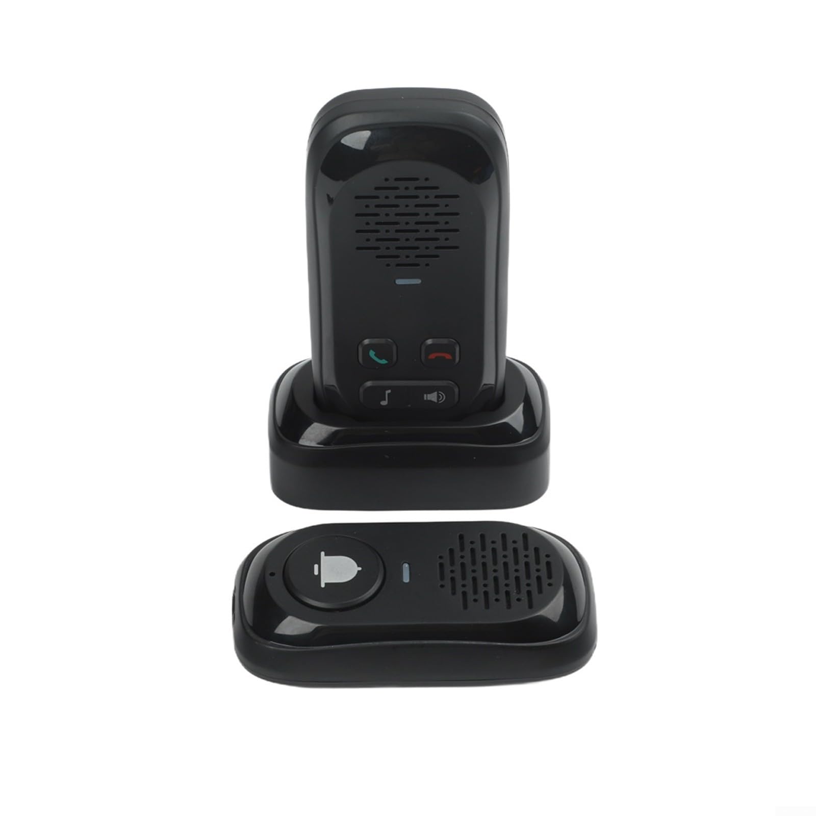 Interphone sans fil 300 m longue portée système audio bidirectionnel étanche unité extérieure pour la sécurité à domicile des personnes âgées matériau ABS (noir)